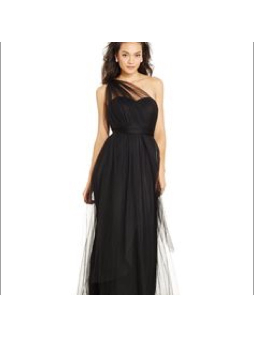 Adrianna Papell Black Convertible Tulle Gown Wedding/Formal Prom NWT sz 16